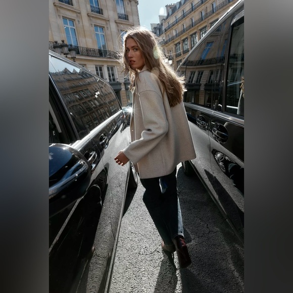 ZARA SOFT DOUBLE-BREASTED COAT - Picture 6 of 10